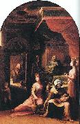 BECCAFUMI, Domenico Birth of the Virgin dfgf painting